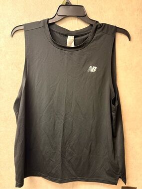 New Balance Black Men's/Women's Muscle Tee with Logo